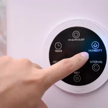 A smart thermostat used for controlling indoor air quality in a Bloomington IL home